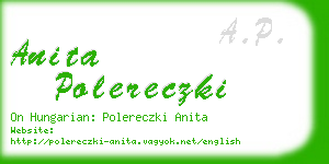 anita polereczki business card